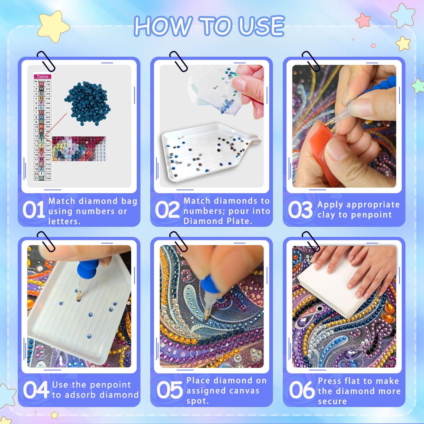 KEYRANKE 9 Pack Diamond Painting Kits for Adults 5D DIY Princess Diamond Art Kit Paint with Round Full Drill Diamonds for Beginners Gem Paintings Art for Home Wall Decor Gifts(12X12 Inch)
