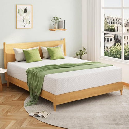 EGOHOME Twin XL Memory Foam Mattress - 12 Inch Cooling Gel Bed Mattress | Medium Firm Support, CertiPUR-US Certified, 80''L x 38''W, White