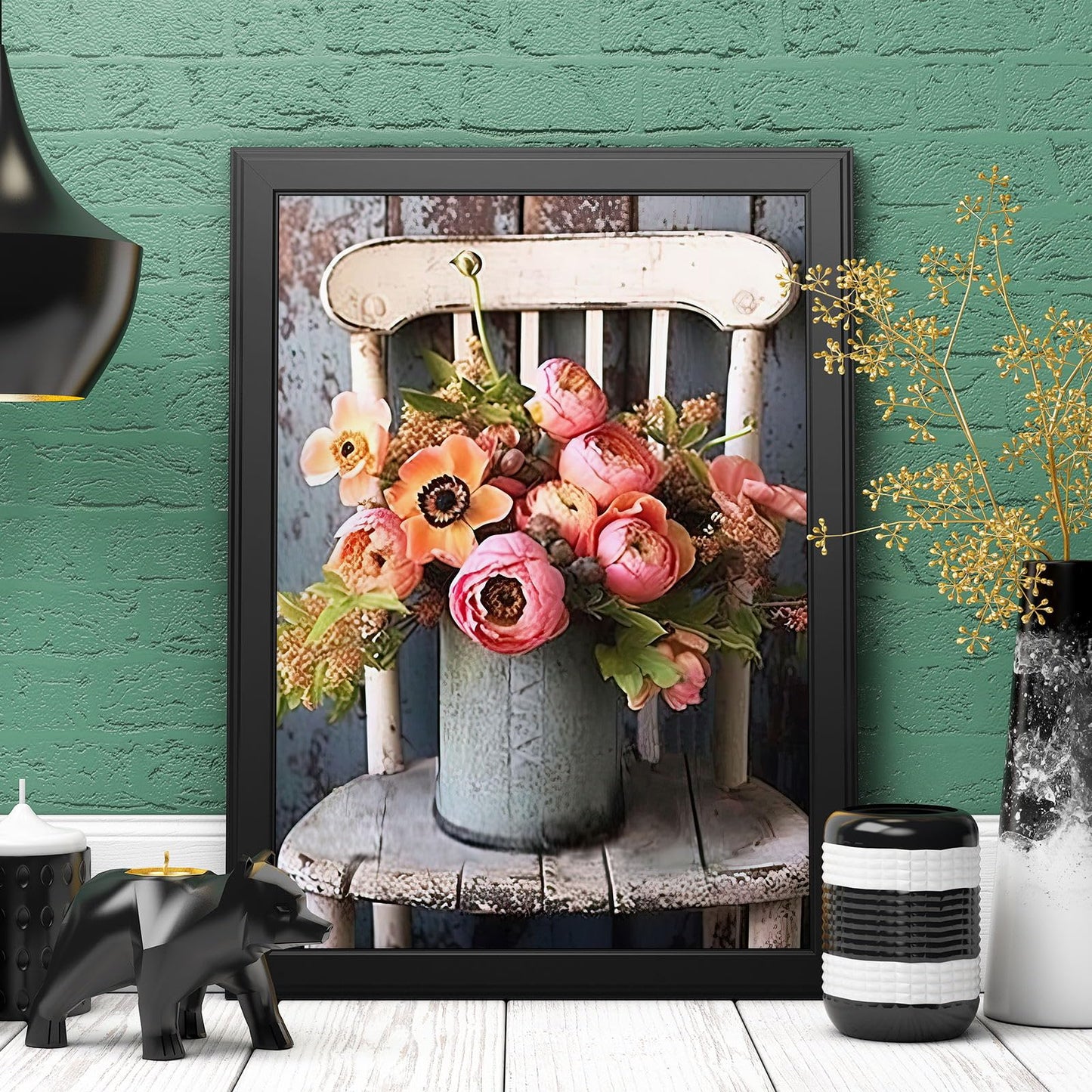 YOYA 2 Pack Diamond Painting Kits for Adults, Diamond Art Kits with Accessories & Tools, DIY Flowers 5D Diamond Painting Full Drill Gem Art Painting Kit for Home Wall Decor 12 x 16 Inch