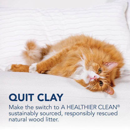 ökocat Less Mess Low Tracking Wood Clumping Cat Litter Mini- Pellets, Unscented, 14.8 pounds - Natural Ingredients, Stops Odor, Clumps Solid, 99% Dust Free, Great for Long-Hair Breeds, All Cats