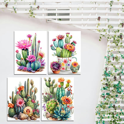 Lanzeyo Diamond Painting Kits for Adults, Adult Hand Crafts Diamond Art Kits, Succulent Diamond Dots Kits, Gem Art for Living Room Wall Art (Succulent)