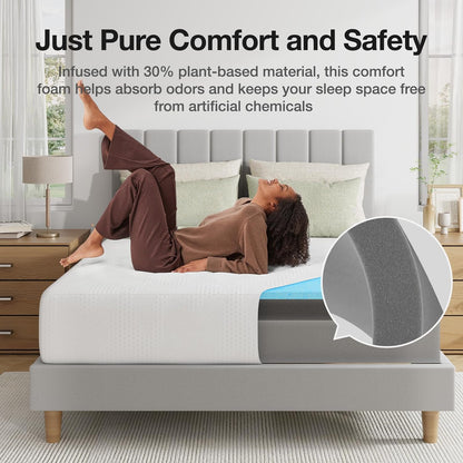 Novilla Twin Mattress - 10 Inch Gel Memory Foam for Cooling Comfort & Pressure Relief | CertiPUR-US Certified