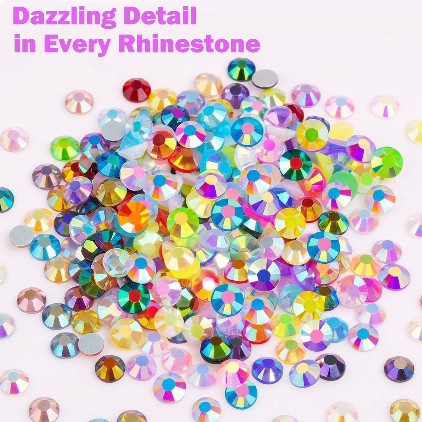 48000Pcs Resin Jelly Rhinestones for Bedazzling,40 Colors 3mm Flatback Gems Bedazzling Kit with 3Pcs 10ml B7000 Glue for Clothing Nail Art Shoes Crafting Makeup (40 Colors+3 Pcs Glue)
