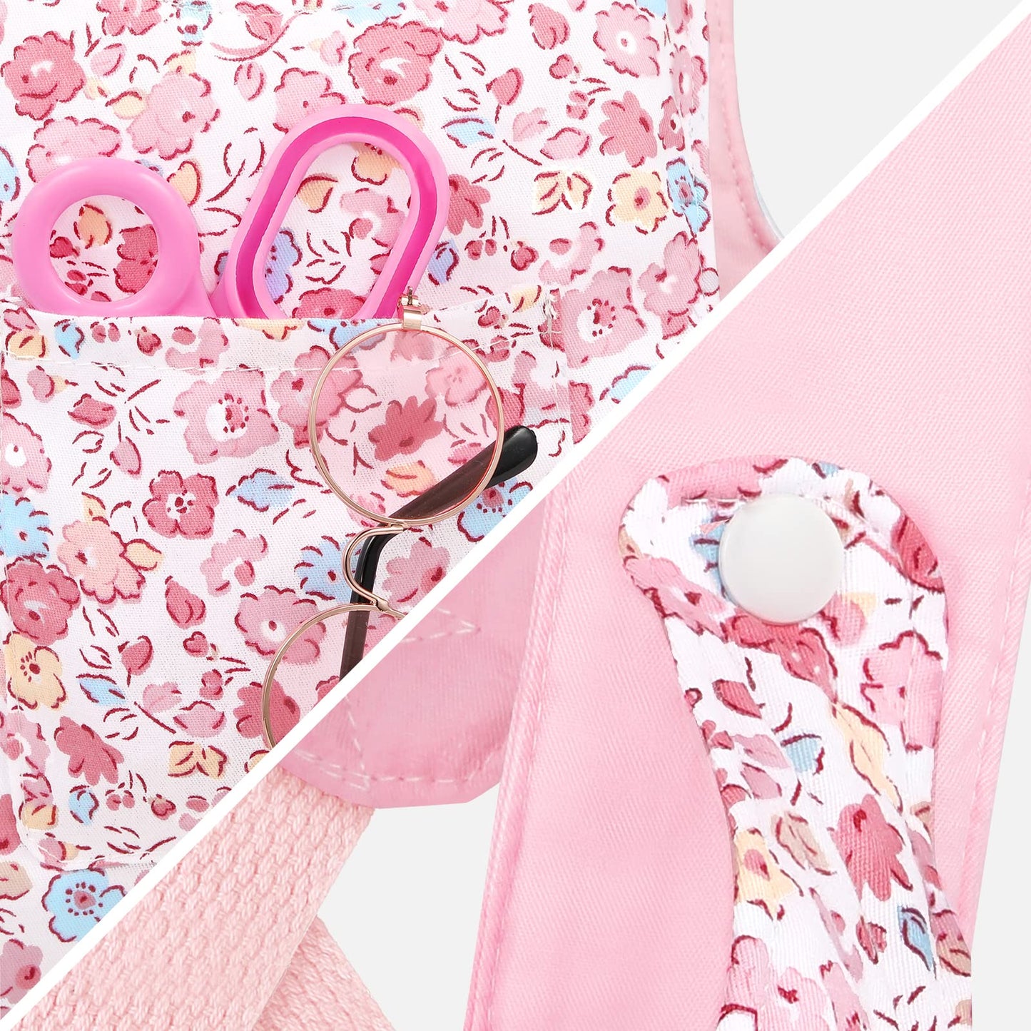 GAGAKU Baby Doll Carrier Stuffed Animal Carrier for Girls Doll Accessory Adjustable Straps for 12 to 20 inch Reborn Baby Dolls - Pink Flowers