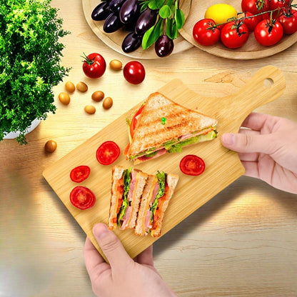 YIMITEE 12 Pack Bamboo Cutting Board with Handle, 11" x 5" Individual Charcuterie Boards, Blank Laser Engraving Board, Bulk Food Platter, Mini Board for Kitchen, Home Decor, Housewarming Gift