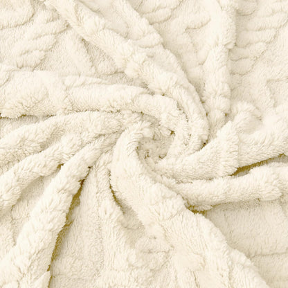 Sherpa Fleece Baby Blanket - Ultra Soft & Fluffy Premium Receiving Blanket for Infants | 30”×40” (Cream)
