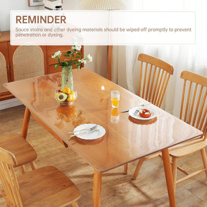 Clear Table Protector 2mm Thick - 24 x 24 Inch Clear Cover, Plastic Desk Mat for Coffee Table, Writing Desk, Dining Room
