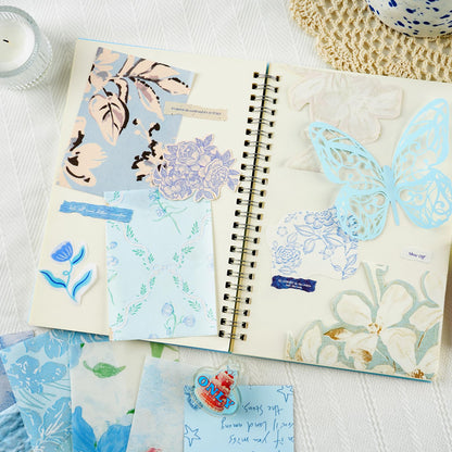 208 Sheets Scrapbook Paper Set, 12 Mixed Colors Floral Craft Paper, Scrapbooking Supplies for Scrapbooking Journaling, Planners, Card Making, Decoupage, 4.13x2.95 Inch
