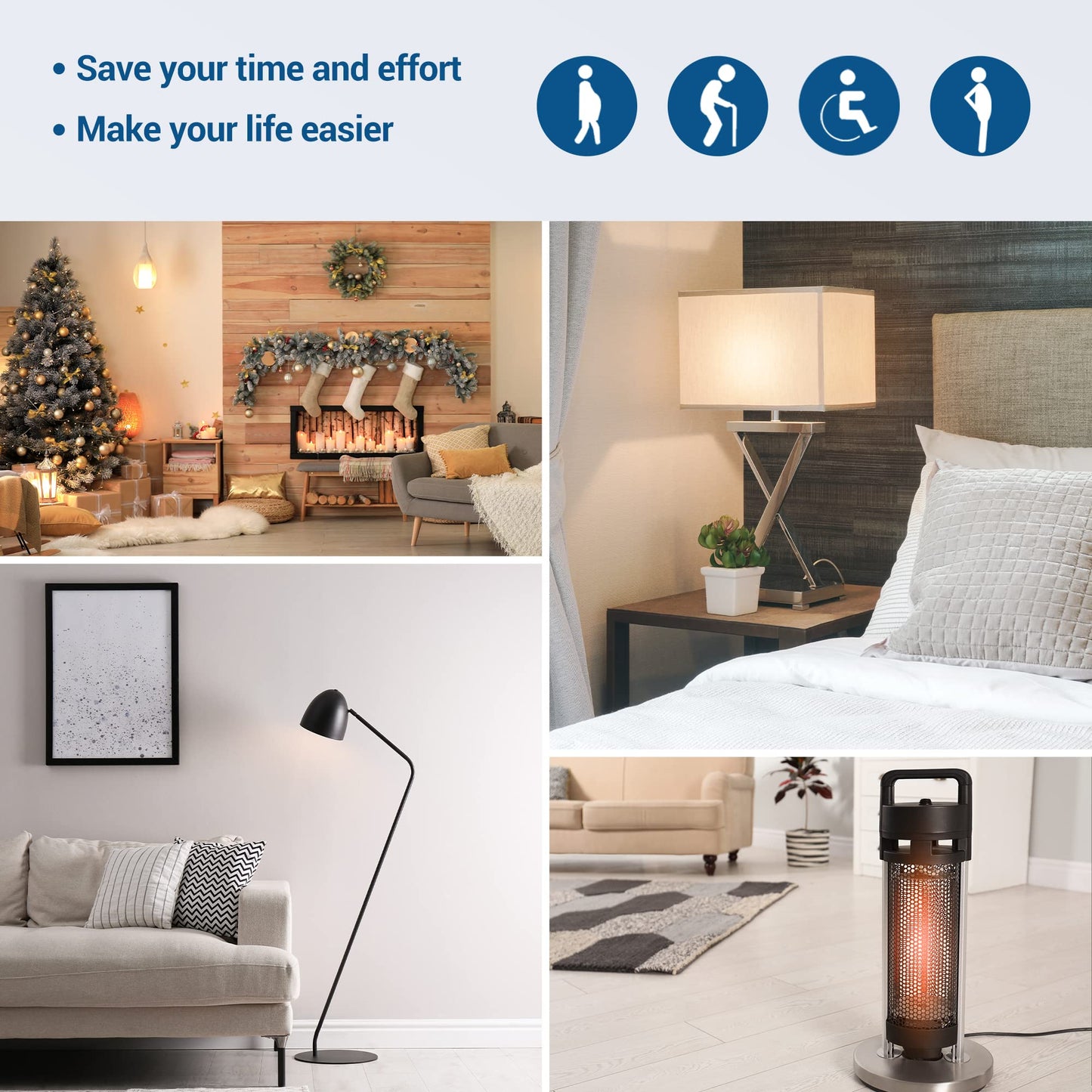 DEWENWILS Wireless Remote Wall Switch and Outlet, No Wiring Remote Control Outlet Light Switch, Expandable, 15A/1875W, 100ft RF Range, Compact Side Plug, ETL Listed (1 Outlet and 2 Remotes)