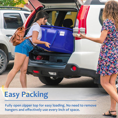 EpicTotes Supplies(125L, 6-Pack, Moving Bags, Storage Bags with Sturdy Handles and Heavy Duty Zippers, Storage Totes