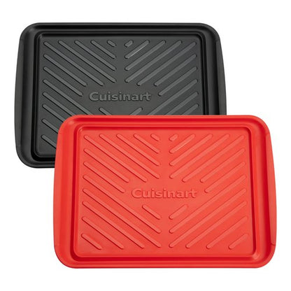 Cuisinart CPK-210 Grilling Prep and Serve Trays, Black and Red Large 18” x 14.5”