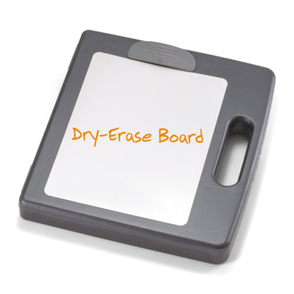Officemate Clipboard Box for Activities with Dry Erase Board, Letter/A4 Size, Charcoal (83383)