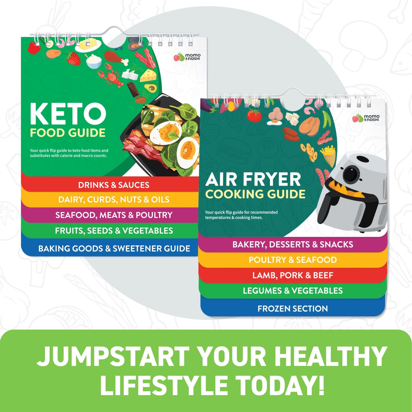Air Fryer Cheat Sheet Magnets Cooking Guide Booklet - Air Fryer Cookbooks - Air Fryer Liners - Air Fryers Kitchen Gifts Gadgets 2025 and 2026 - Air Fryer Accessories - Air Fryer Cooking Guide