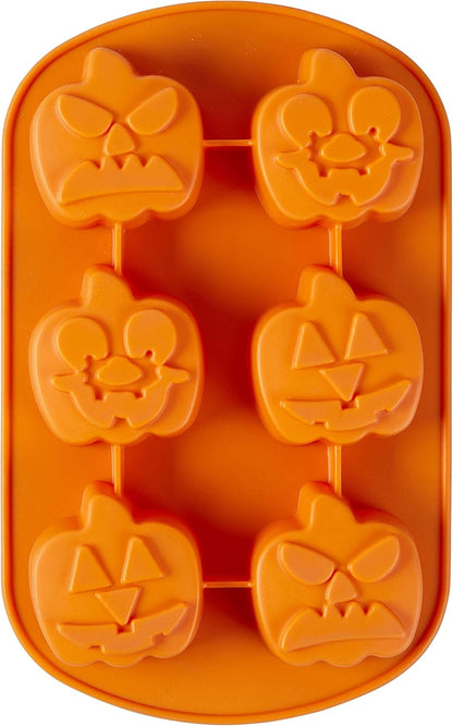 Wilton Jack-O-Lantern Non-Stick Silicone Mold, 6-Cavity