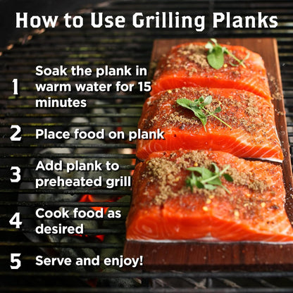 2-Pack 5" 11" 100% Wildwood Grilling PREMIUM Grade x Maple Grilling Planks - Adds a Sweet Yet Subtle Flavor to Food