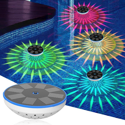 ZRYBOMY 6 IPX8 1 Pack RGB Solar Floating Pool Lights, Smart Auto ON/Off Pool Light with Lighting Modes, Waterproof LED