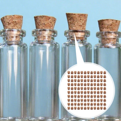 1/2 Inch Mini Tapered Cork Stoppers 120 Pcs Wooden Wine Bottle Corks Reusable Small Bottle Plugs Durable Replacement Wine Stoppers for Jars, Beer Bottles, Apothecary Jars & DIY Craft