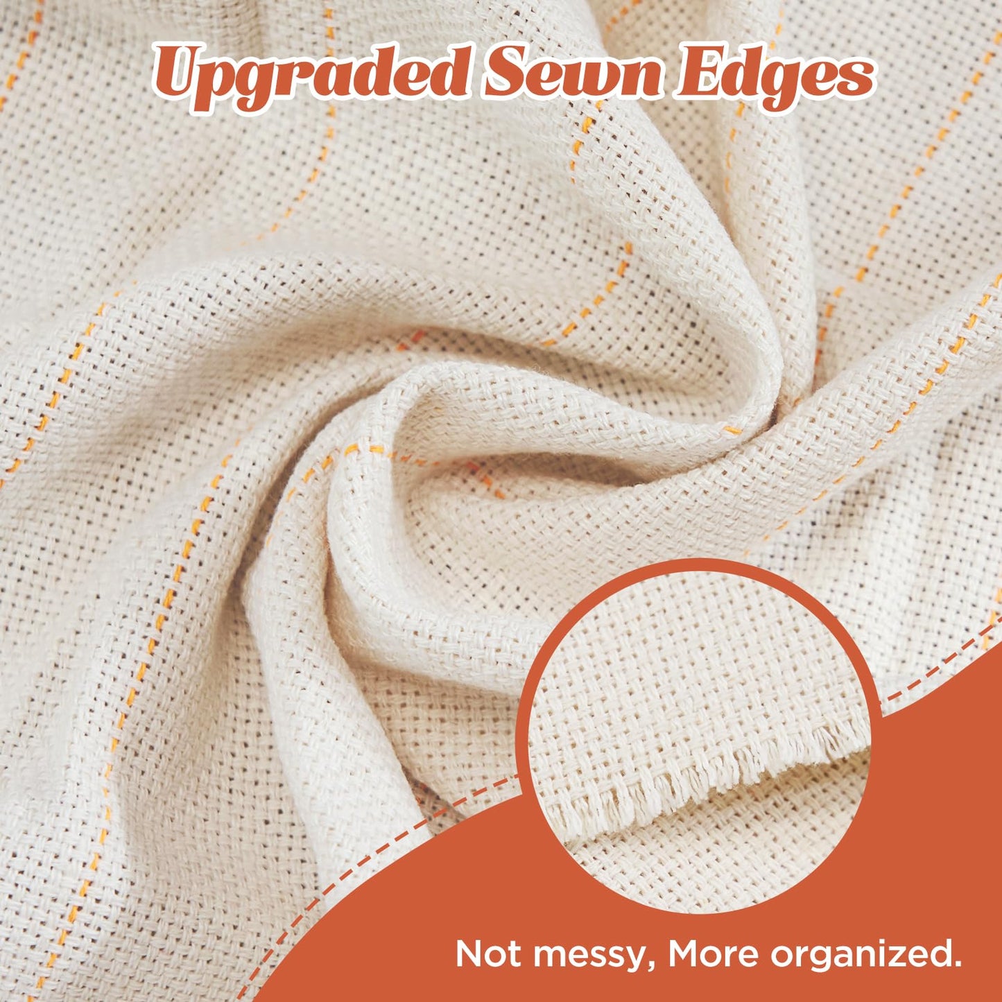 BESGEER 80" × 80" Tufting Cloth with Marked Lines - Monks Cloth for Rug tufting kit, Primary Tufting Cloth for Cut and Loop Pile Tufting Guns, Rug-Punch