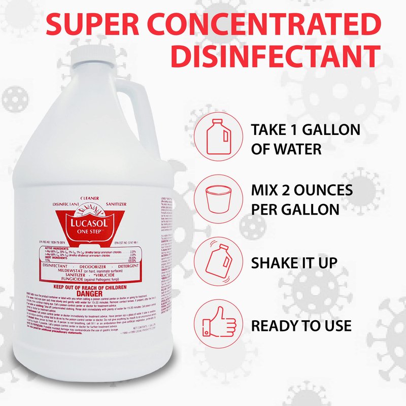 Lucasol ONE Step Hospital Grade Disinfectant (Gallon)
