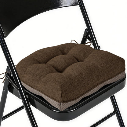 1 Pack 16" 16" 4" Kitchen Chair Cushions Tufted Dining Chair Cushions with Non Slip Backing and Ties Indoor Comfortable