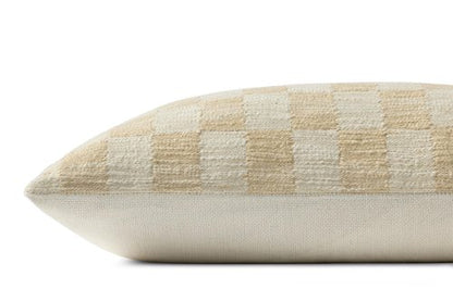 Loloi Amber Lewis Adams Collection PAL0049 Sand/Ivory 13'' x 21'' Cover w/Poly Pillow