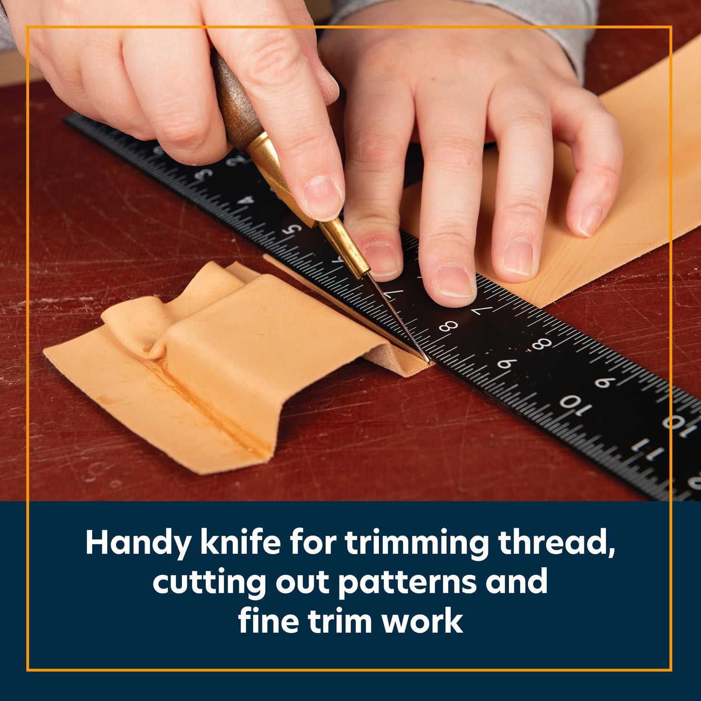 Weaver Leather Supply Craftsman Trimming Knife with Hardwood Handle, Precise Leather Cutting Knife, Utility Tools for Detailed Leathercraft Projects