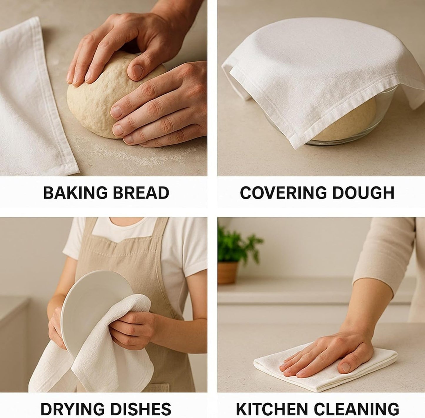 28 28 Pack 12 Flour Sack Towels x of Cotton Kitchen Towels, Dish Towels and Tea Towels for Embroidery, Thick Absorbent