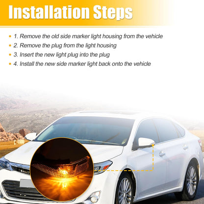uxcell Left Side Rear View Mirror Turn Signal Amber Light Indicator for Toyota Avalon 2013-2018, Corolla 2014-2019