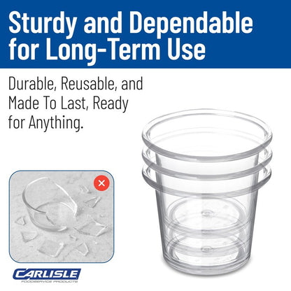 Carlisle FoodService Products 250007 SAN Classic Sauce Cup, 2.5 oz Capacity, Clear (Case of 72)