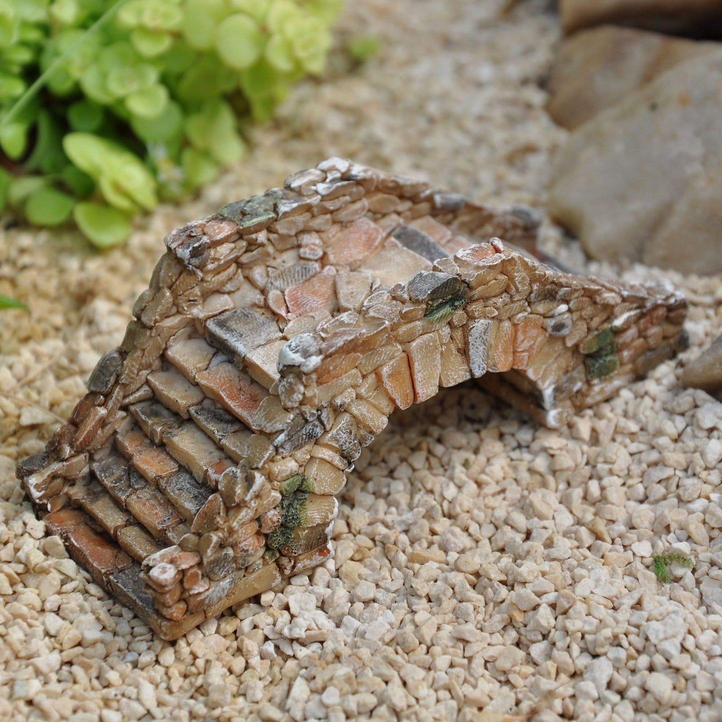 Top Collection Miniature Fairy Garden and Terrarium Cobblestone Bridge Figurine