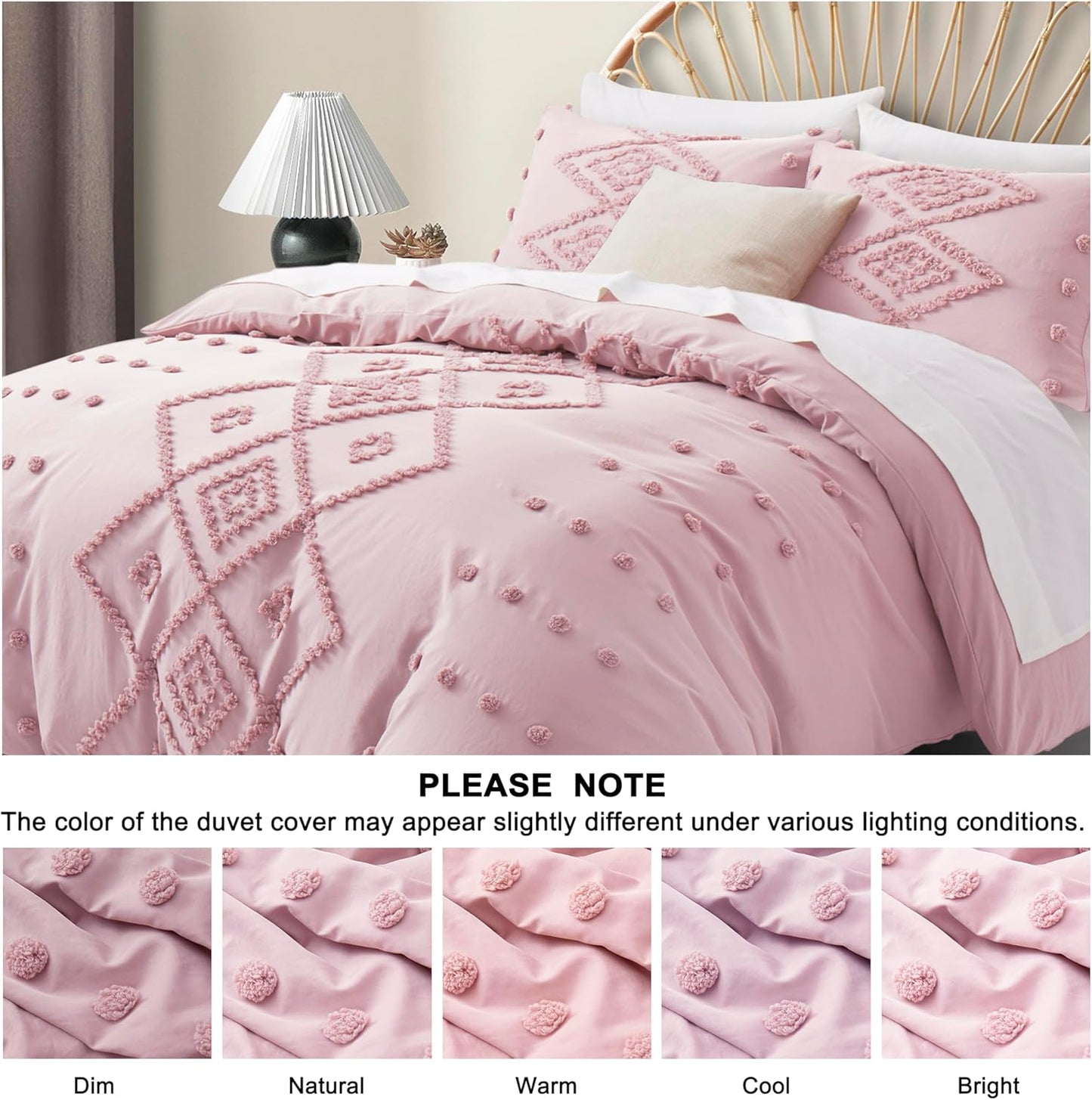 Set 2 Set 68" 90") Oli Anderson Tufted Duvet Cover Twin Size, Soft and Lightweight Duvet Covers for All Seasons, Pieces