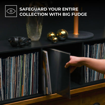 Big Fudge Vinyl Record Sleeves 50 x 12 LP - Durable & Wrinkle-Free Vinyl Outer Sleeves - Crystal Clear High-Density Polypropylene - 3 mil Thick, 12.75” x 12.75” - Fits Most Gatefolds Double LPs