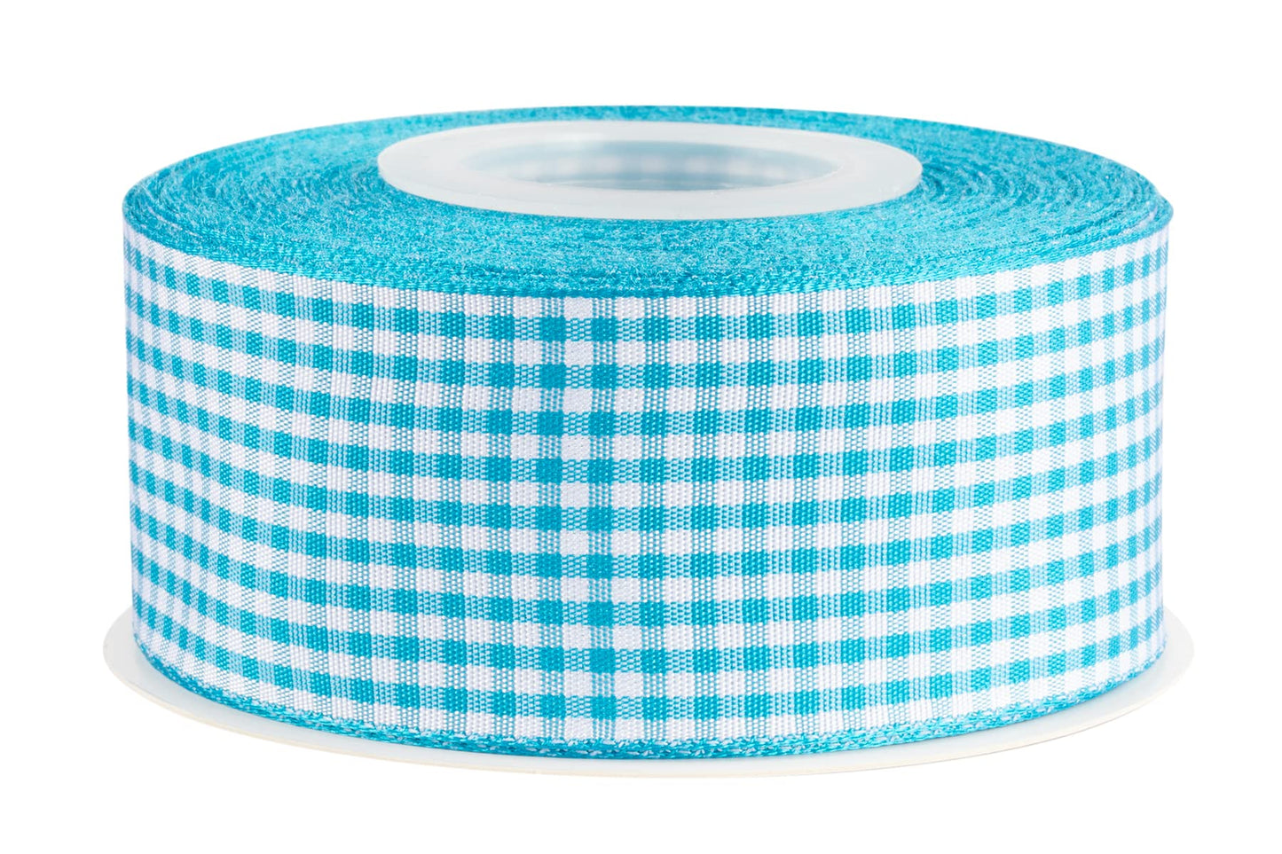 AVANAVA Gingham Ribbon 1-1/2 Inch Plaid Ribbon Polyester Check Woven Ribbon for Crafts, Gifting and Wedding (25 Yards-Roll, Turquoise)