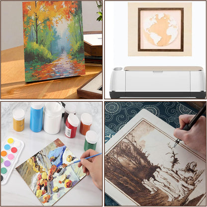 Unfinished Wood Pieces,12 Pcs Basswood Sheets 1/16,Thin Plywood Wood Sheets for Crafts,Perfect for DIY Projects, Painting, Drawing, Laser,Engraving,Burning and CNC Cutting(12x10Inchx2mm)