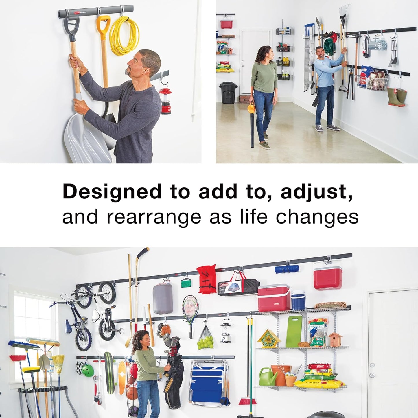 Rubbermaid FastTrack Compact Hook - Soft Grip Garage Organizer for Cords, Ropes & Small Hoses