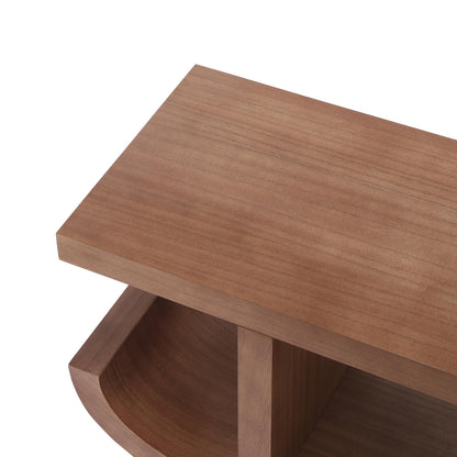 Christopher Knight Home Mesha Modern Console Table with Shelf, Wooden Entryway Table with Open Storage Shelf, Behind The Couch Long Sofa Table for Living Room, Natural Brown