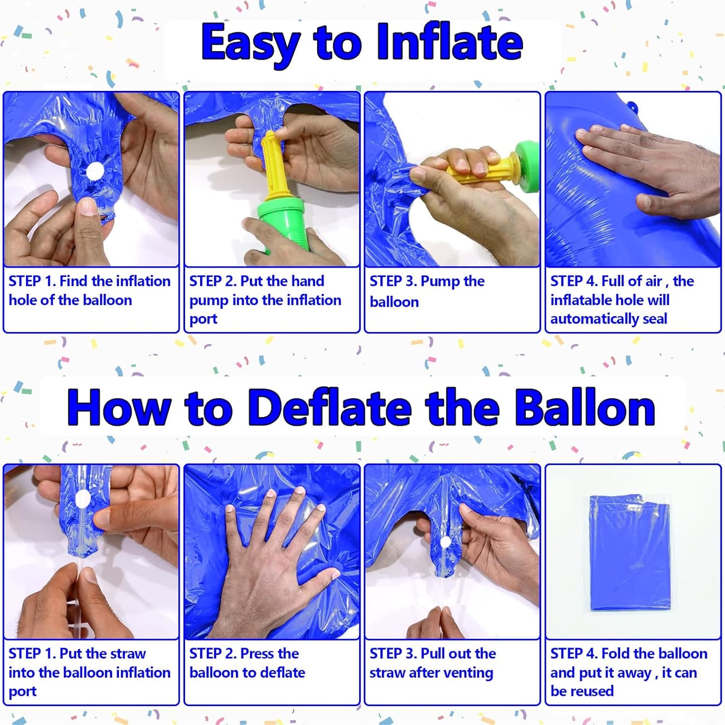 Number Balloons | Giant Navy Blue Number 10 Balloon - Perfect for Birthday Celebrations & Party Decor