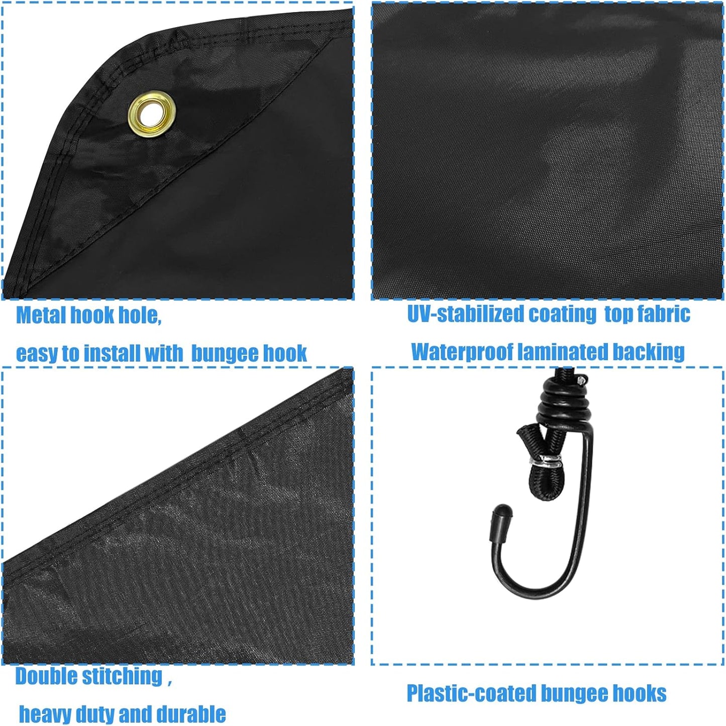 Air Conditioner Covers for Outside Units, Heavy Duty Water-Resistant Central AC Cover 28 x 28 Inch, Black