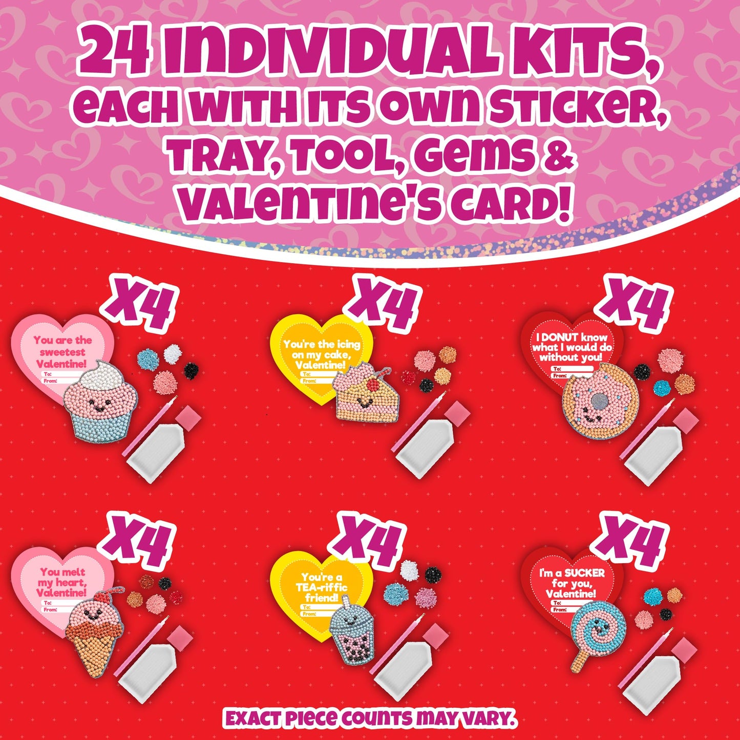 Sweet Treats 24 Pack 5D Diamond Painting Kits - Goodie Bag Party Favors for Kids Birthday Party & School Classroom Prizes - Animal Gem Craft Activity Kits- Party Favor Stuffer Gifts for Boys & Girls