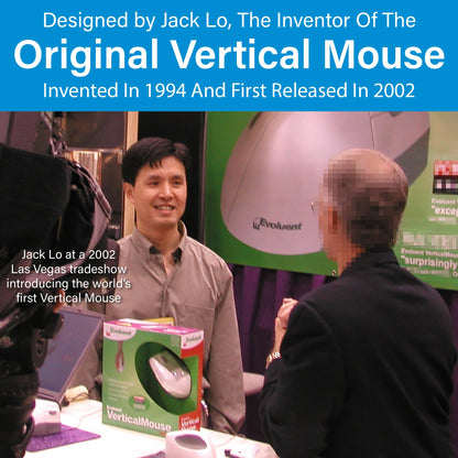 Evoluent – Inventor of The Vertical Mouse – VMDMW Ergonomic Vertical Mouse Right Hand Med USB Wireless, Sculpted for Comfort, Reduces Wrist Strain, 4 Speeds, 6 Customizable Buttons in Windows