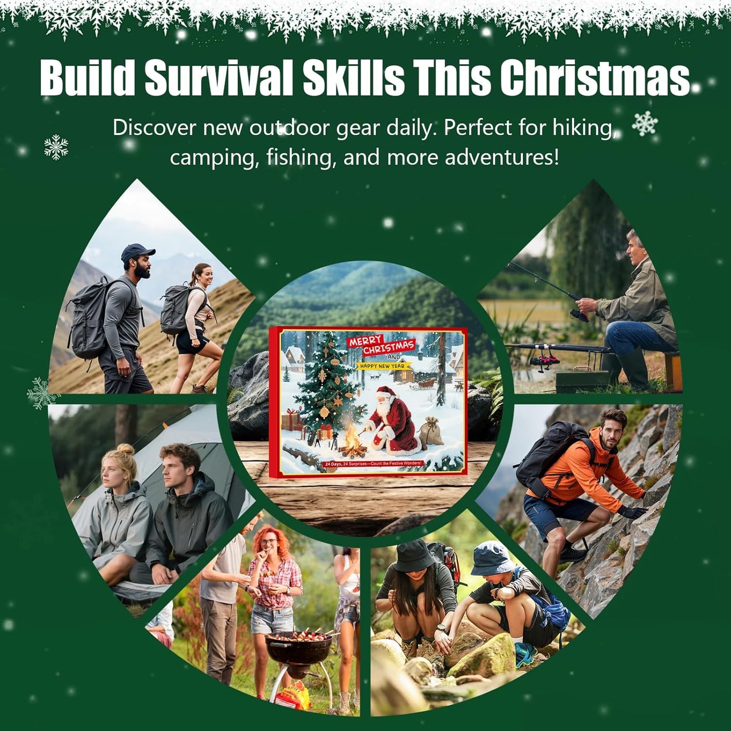 Survival Advent Calendar 2025 - 24 Days of Outdoor Gear & Gadgets for Men and Teen Boys
