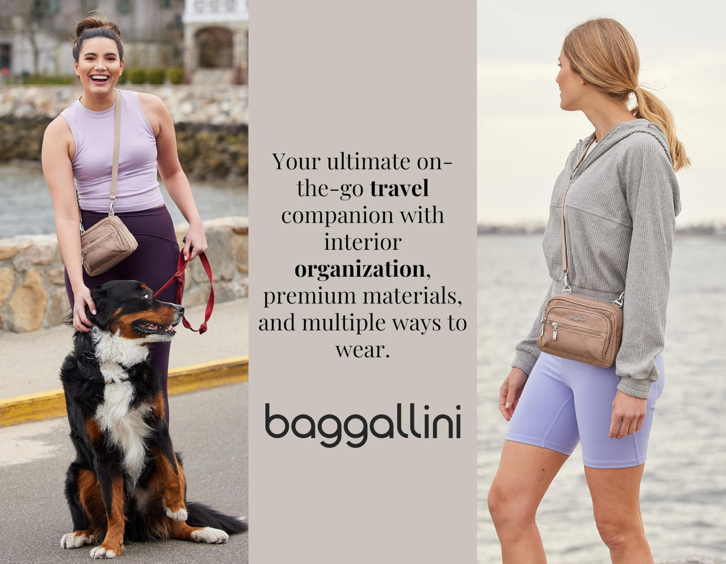 Baggallini Womens Triple Zip bagg