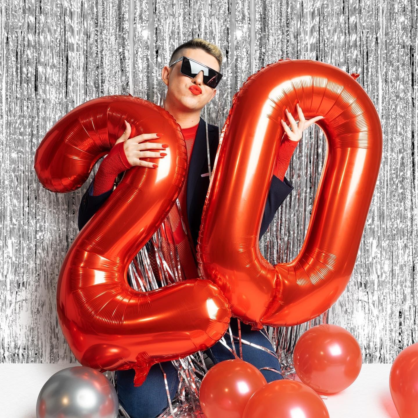 Red 8 Balloon - 40 Inch Number Balloon for Birthday Celebrations | Perfect for 8th Party Decor
