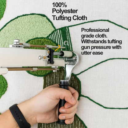 BUZZCRAFT Premium Large Primary Tufting Cloth for Rug, Punch Needle Fabric, Monks Cloth, White, 80" x 80", 6.6x6.6 feet