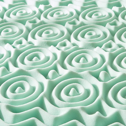 Best Price Mattress Twin Mattress Topper - 1.5 Inch 5-Zone Memory Foam Aloe Infused Cooling Mattress Pad