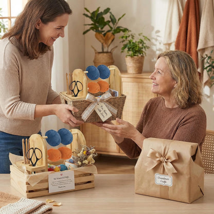 Crochet Yarn Holder, Double Rotating Portable Wooden Yarn Ball Dispenser With Non-Slip Base For Knitting Crocheting, For Mothers, Elders, Women, And Knitting Enthusiasts (1 Pcs)