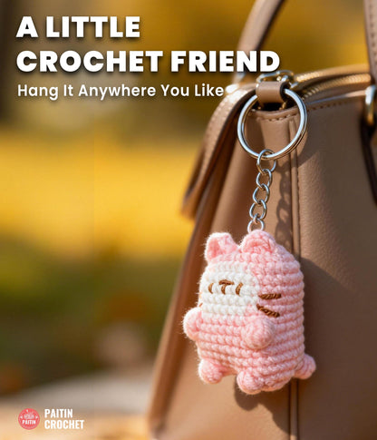 PAITIN Crochet Kit for Beginners – DIY Cat Amigurumi Crochet Kit, Easy Crochet Kits with Step-by-Step Video Tutorial and Beginner Handbook