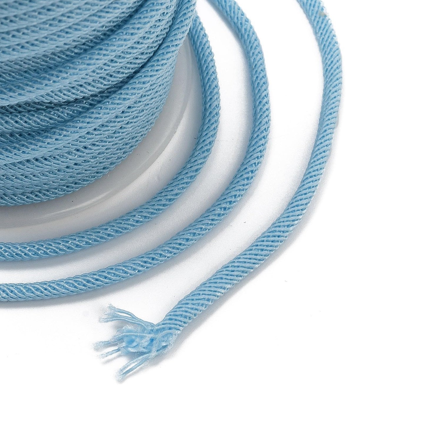 LiQunSweet 21.87 Yards(20m) LightSky 3mm Nylon Twisted Cords Decorative Twisted Twine Cord Rope String Thread for Sewing DIY Drawstring Crafting Jewelry Bracelet Making