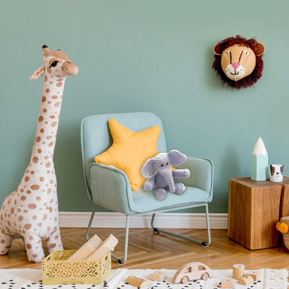 LEISURE ARTS Little Crochet Friend Animals Crochet Kit, Elephant, 8", Complete Kit, Learn to Animal Starter Kit for All Ages, Includes Instructions, DIY Amigurumi Kits