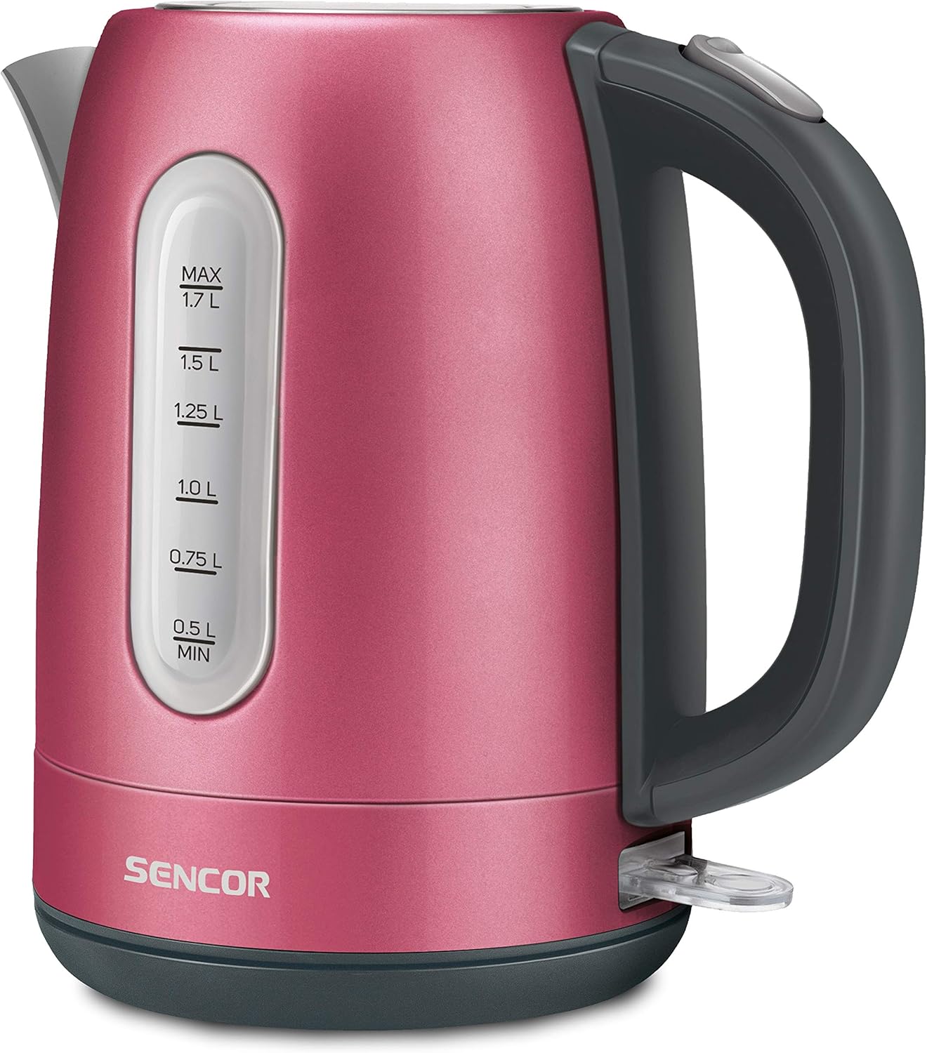 Sencor SWK1774RD 1.7L Stainless Steel Electric Kettle, 1500W Fast Boil